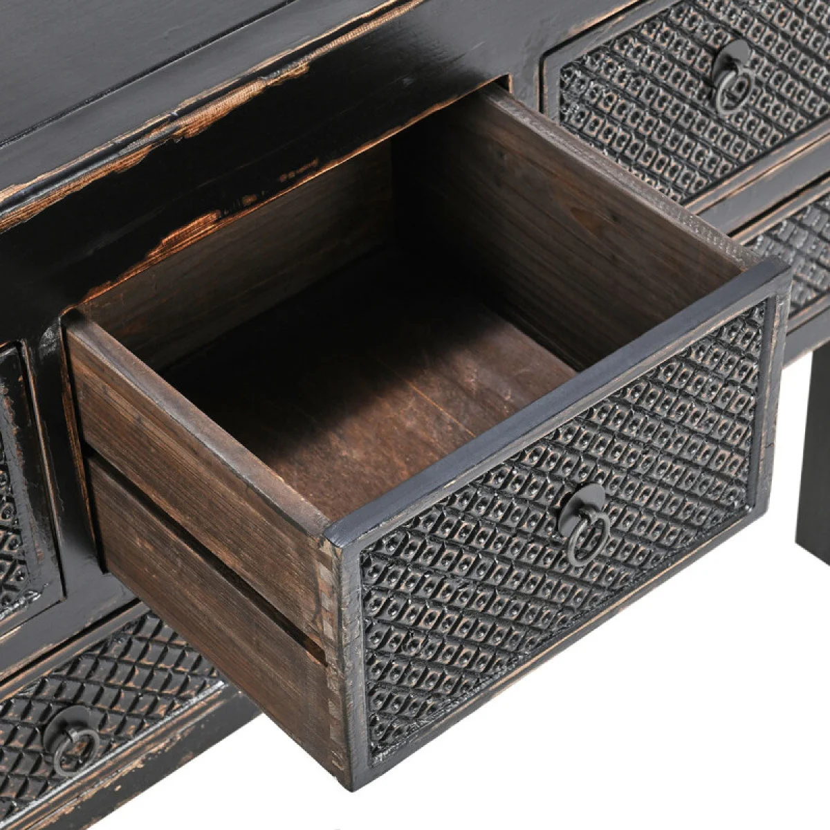 Lahey Solid Wood 11dwr Rectangle Console Table Console Tables Antique Black 12