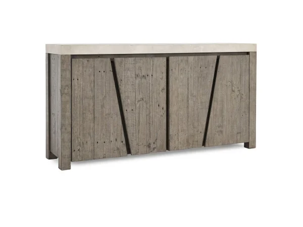 Danica Solid Wood 4dr Buffet Dining Storage Brown 22