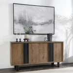 Danica Solid Wood 4dr Buffet Dining Storage Brown 19