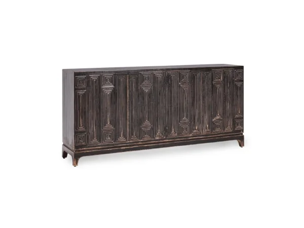 Larson Solid Wood 4dr Cabinet Dining Storage black 20
