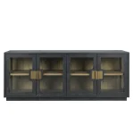 Larson Solid Wood 4dr Cabinet Dining Storage black 15