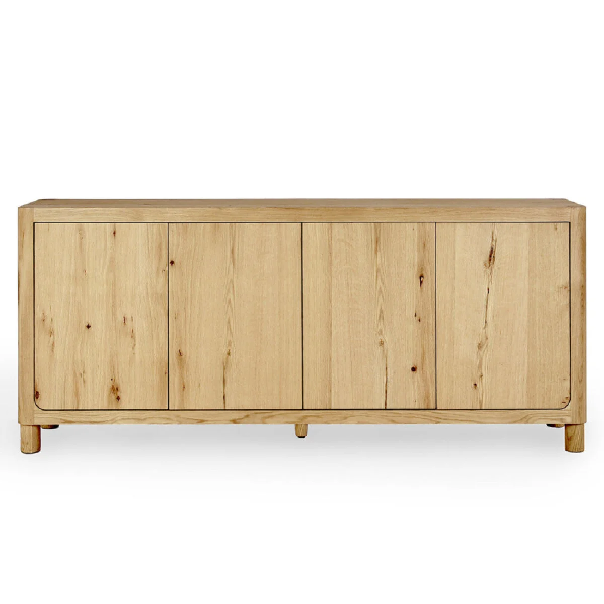 Orlando Solid Wood 4dr Buffet – True Natural Dining Storage Brown 6