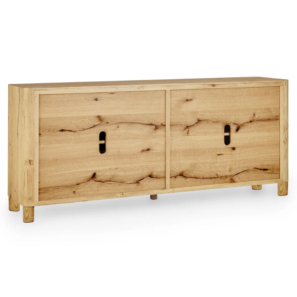 Orlando Solid Wood 4dr Buffet – True Natural Dining Storage Brown 9