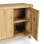 Orlando Solid Wood 4dr Buffet – True Natural Dining Storage Brown 20