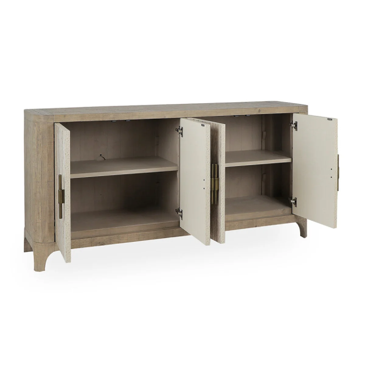 Alpine Solid Wood 4dr Cabinet Dining Storage Classic Home 9