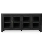 Macarthur Solid Wood 4dr Cabinet Dining Storage Aged Black 16