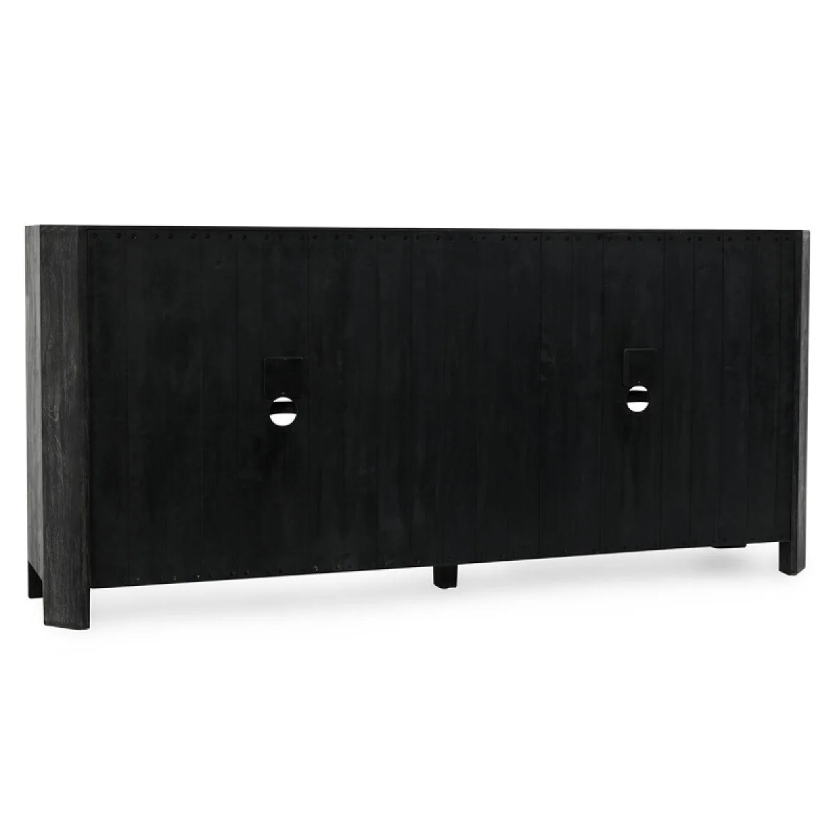 Macarthur Solid Wood 4dr Cabinet Dining Storage Aged Black 9