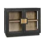 Larson Solid Wood 2dr Cabinet Dining Storage black 15
