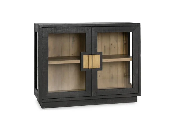 Larson Solid Wood 2dr Cabinet Dining Storage black