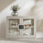 Larson Solid Wood 2dr Cabinet – White Wash Dining Storage Classic Home 23