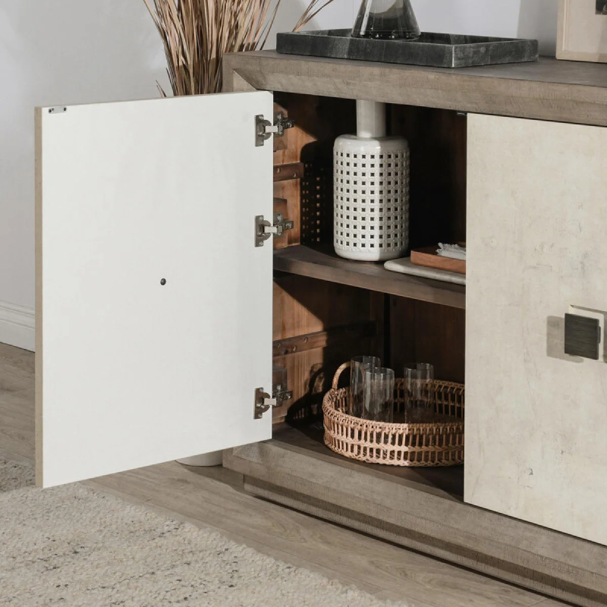 Denver Solid Wood 2dr Cabinet Dining Storage Classic Home 14