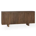 Roya Solid Wood 4dr Cabinet Dining Storage Brown 14