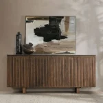 Roya Solid Wood 4dr Cabinet Dining Storage Brown 22