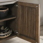 Roya Solid Wood 4dr Cabinet Dining Storage Brown 23