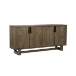Lyra Solid Wood 4dr Buffet Dining Storage Brown 13