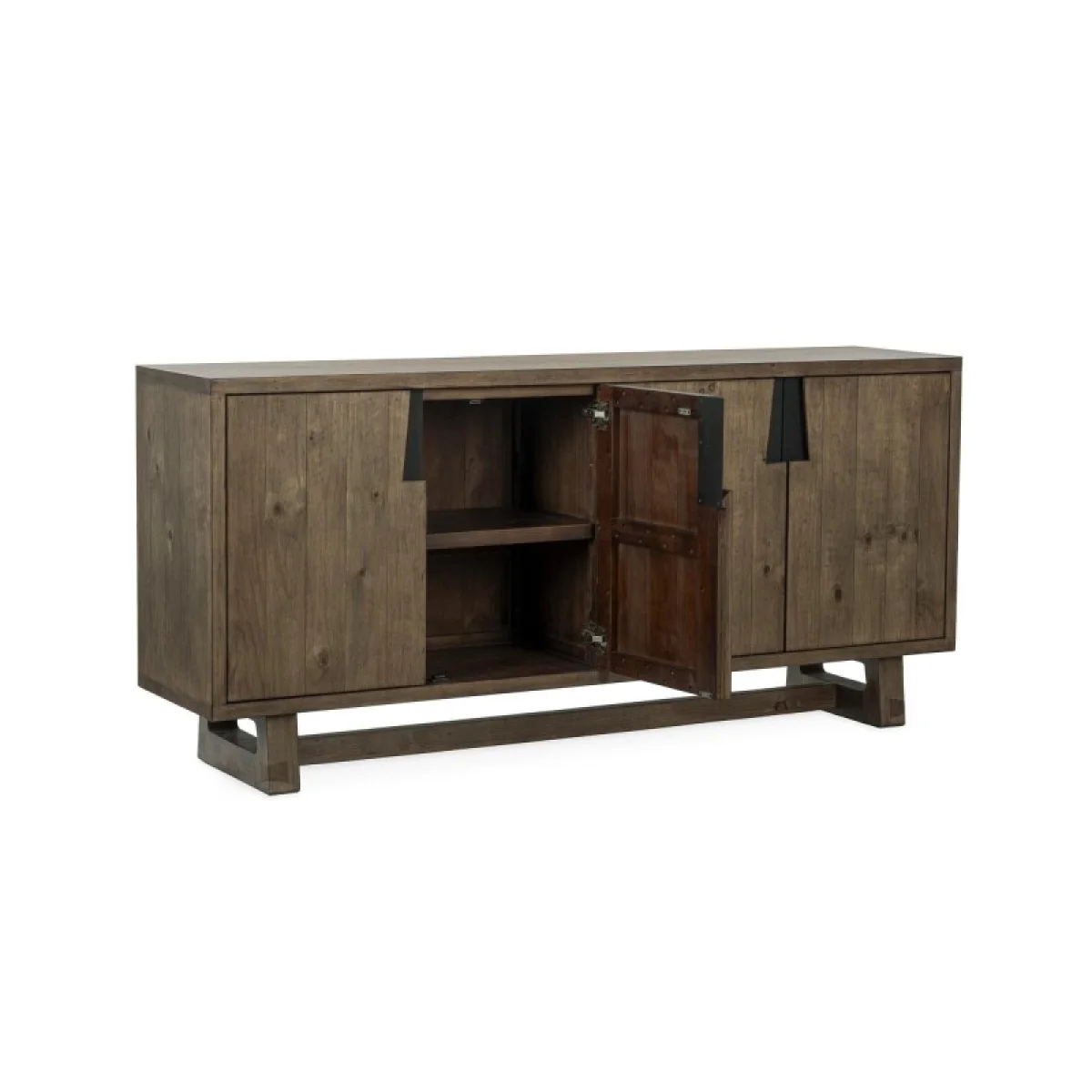 Lyra Solid Wood 4dr Buffet Dining Storage Brown 7