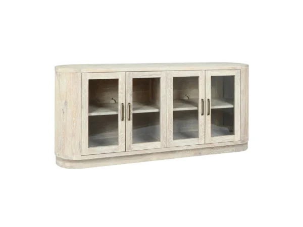 Vander Solid Wood 4dr Buffet – Cream Washed Dining Storage Classic Home