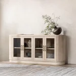 Vander Solid Wood 4dr Buffet - Cream Washed - Image 7