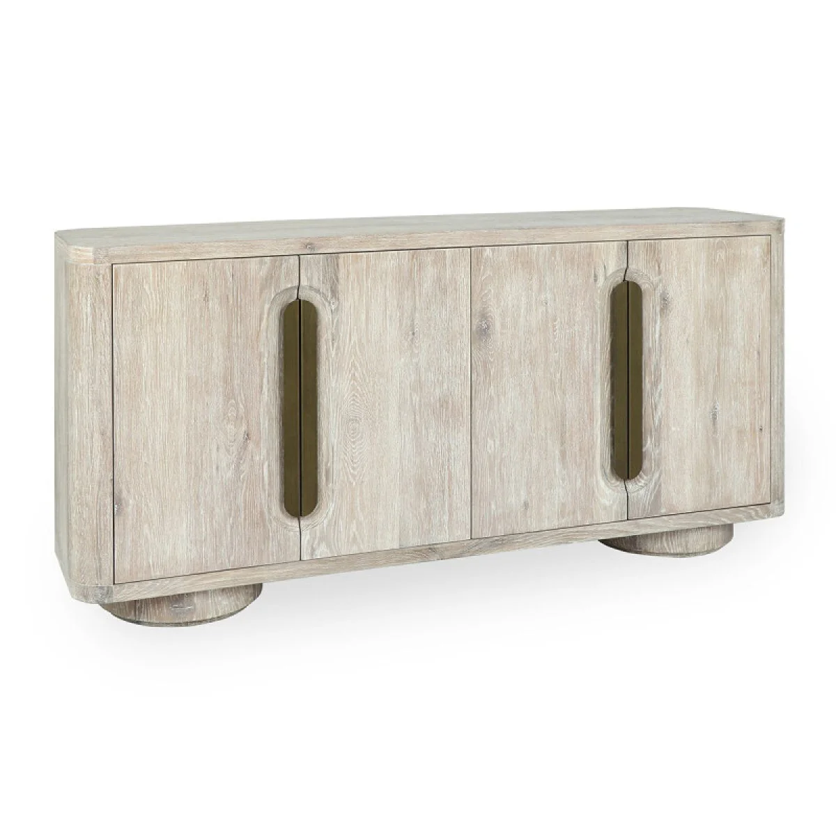 Tiber Solid Wood 4dr Buffet – Cream Washed Dining Storage Classic Home 4