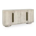 Tiber Solid Wood 4dr Buffet – Cream Washed Dining Storage Classic Home 13