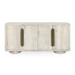 Tiber Solid Wood 4dr Buffet – Cream Washed Dining Storage Classic Home 15