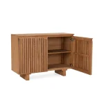 Roya Solid Wood 2dr Cabinet Dining Storage Brown 19