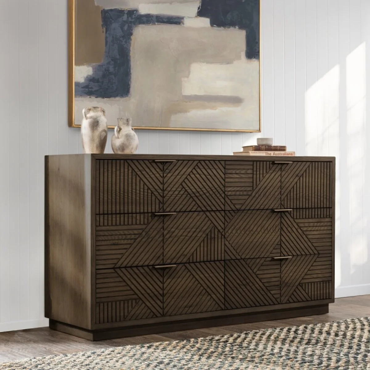 Santa Clara Solid Wood 6dwr Dresser Dressers Brown 17