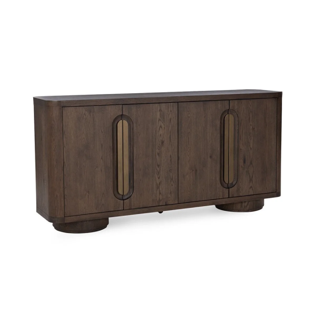 Tiber Solid Wood 4dr Buffet Dining Storage Brown 4