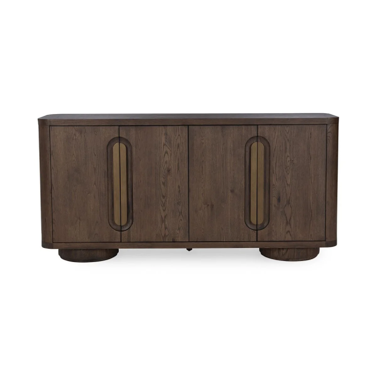 Tiber Solid Wood 4dr Buffet Dining Storage Brown 6