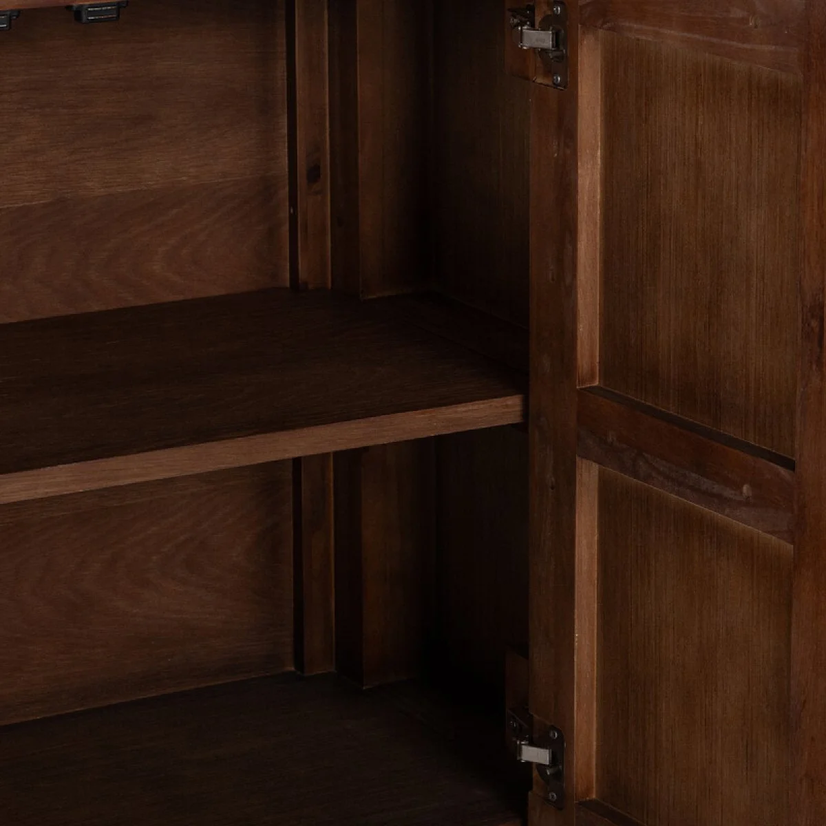 Tiber Solid Wood 4dr Buffet Dining Storage Brown 12