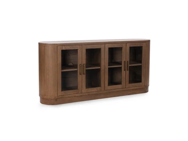Vander Solid Wood 4dr Buffet Dining Storage Brown