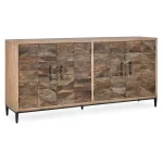 Maverick Solid Wood 4dr Cabinet Dining Storage Brown 15