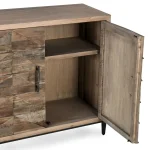 Maverick Solid Wood 4dr Cabinet Dining Storage Brown 21