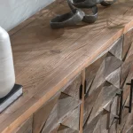 Maverick Solid Wood 4dr Cabinet Dining Storage Brown 24