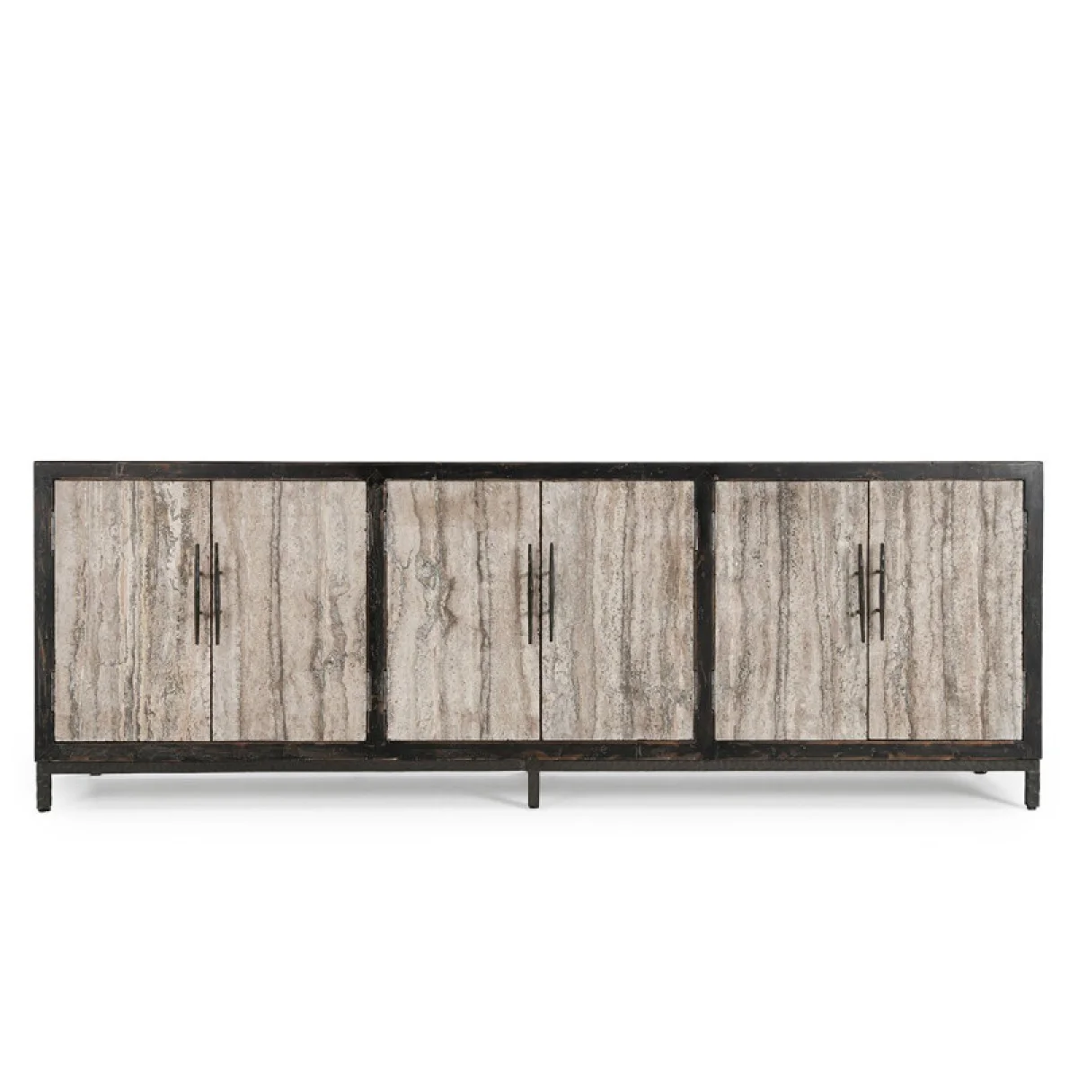 Lisbon Solid Wood 6dr Cabinet Dining Storage black 6