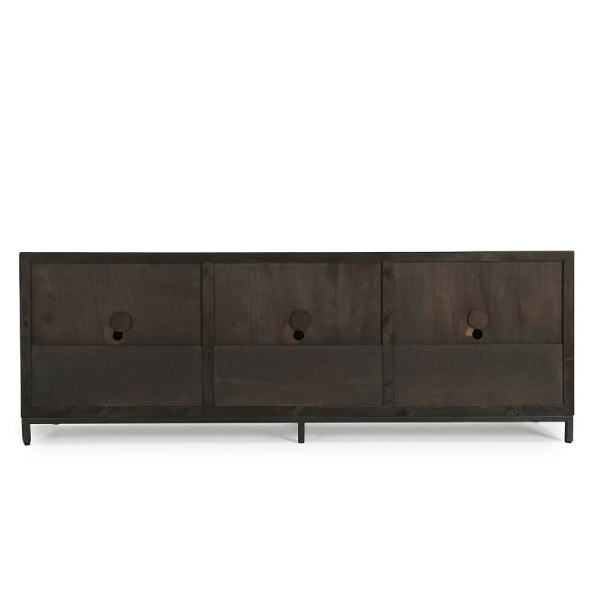 Lisbon Solid Wood 6dr Cabinet Dining Storage black 9