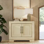 Parsons Solid Wood 2dr Sideboard Dining Storage Beige 21