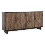 Anton Solid Wood 4dr Cabinet Dining Storage black 14