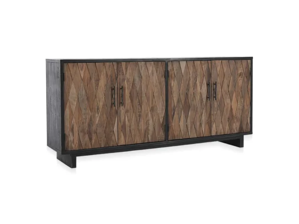 Anton Solid Wood 4dr Cabinet Dining Storage black