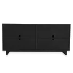 Anton Solid Wood 4dr Cabinet Dining Storage black 19