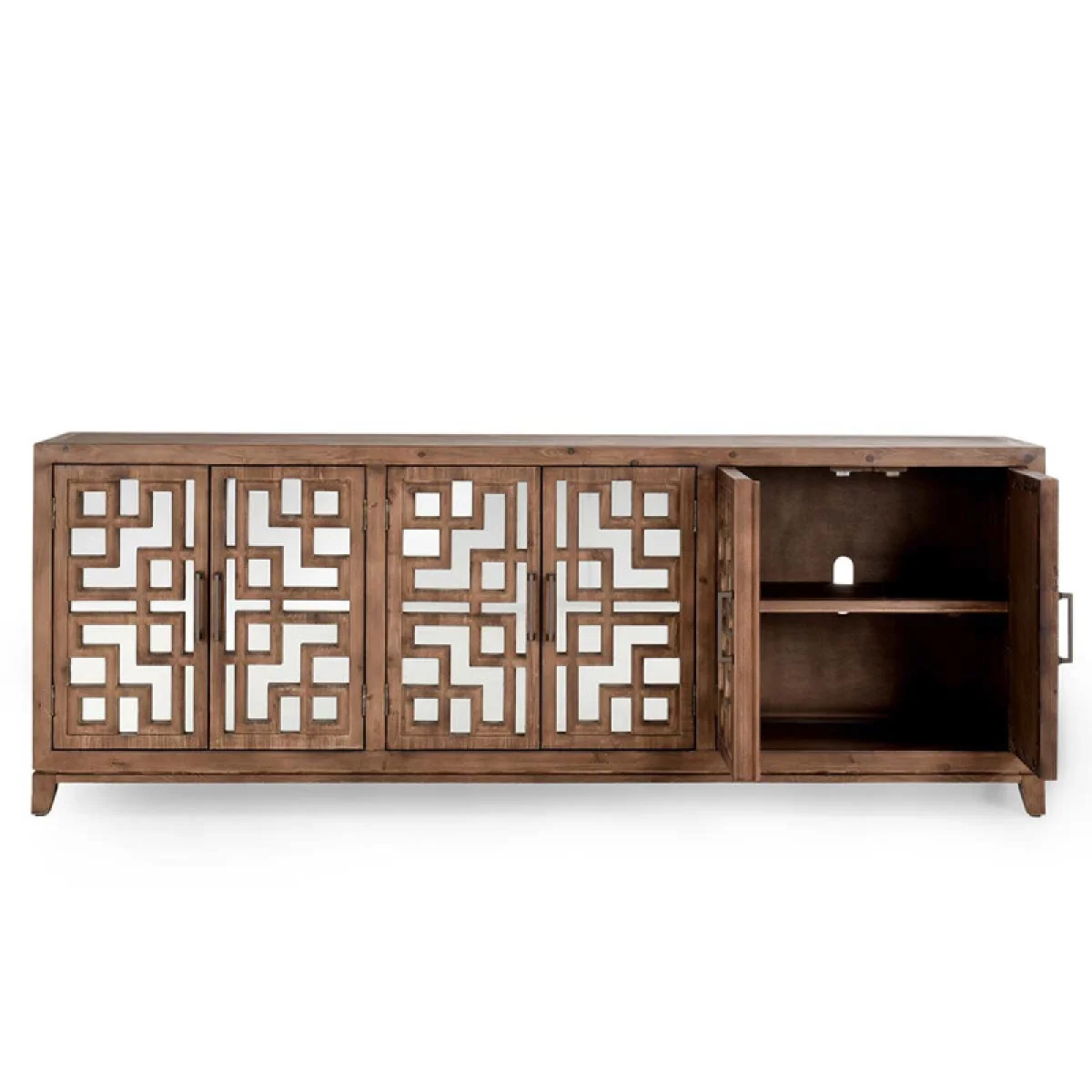 Arley Solid Wood 6dr Cabinet – Brown Dining Storage Brown 8