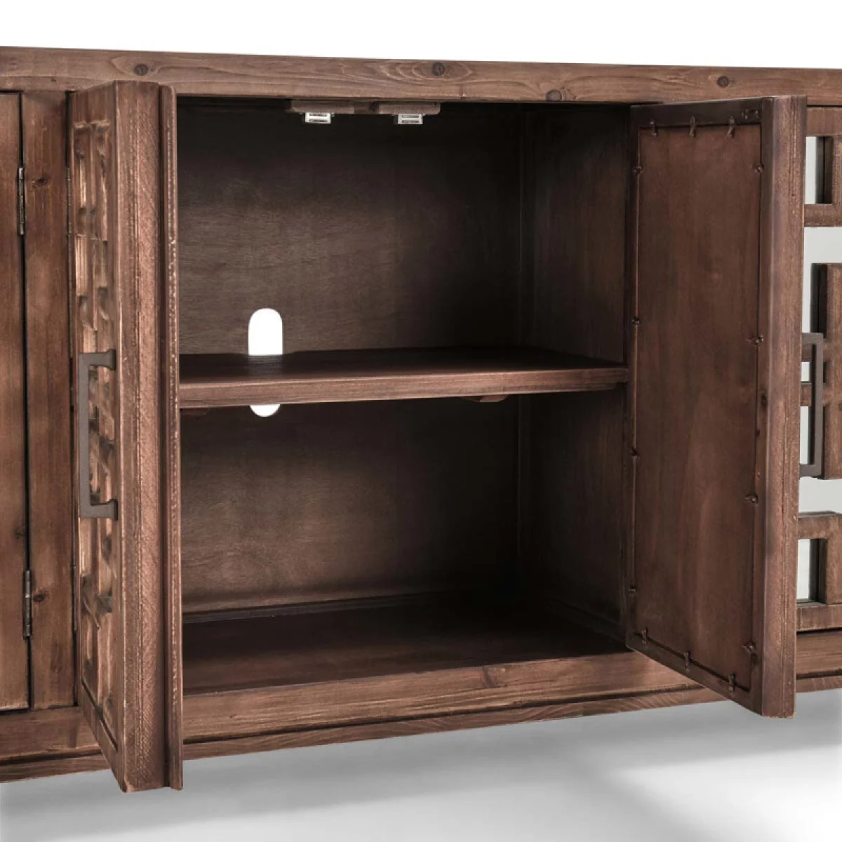 Arley Solid Wood 6dr Cabinet – Brown Dining Storage Brown 12