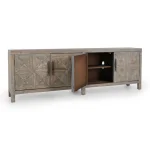 Elani Solid Wood 4dr Cabinet – Timeworn Gray Dining Storage Classic Home 20