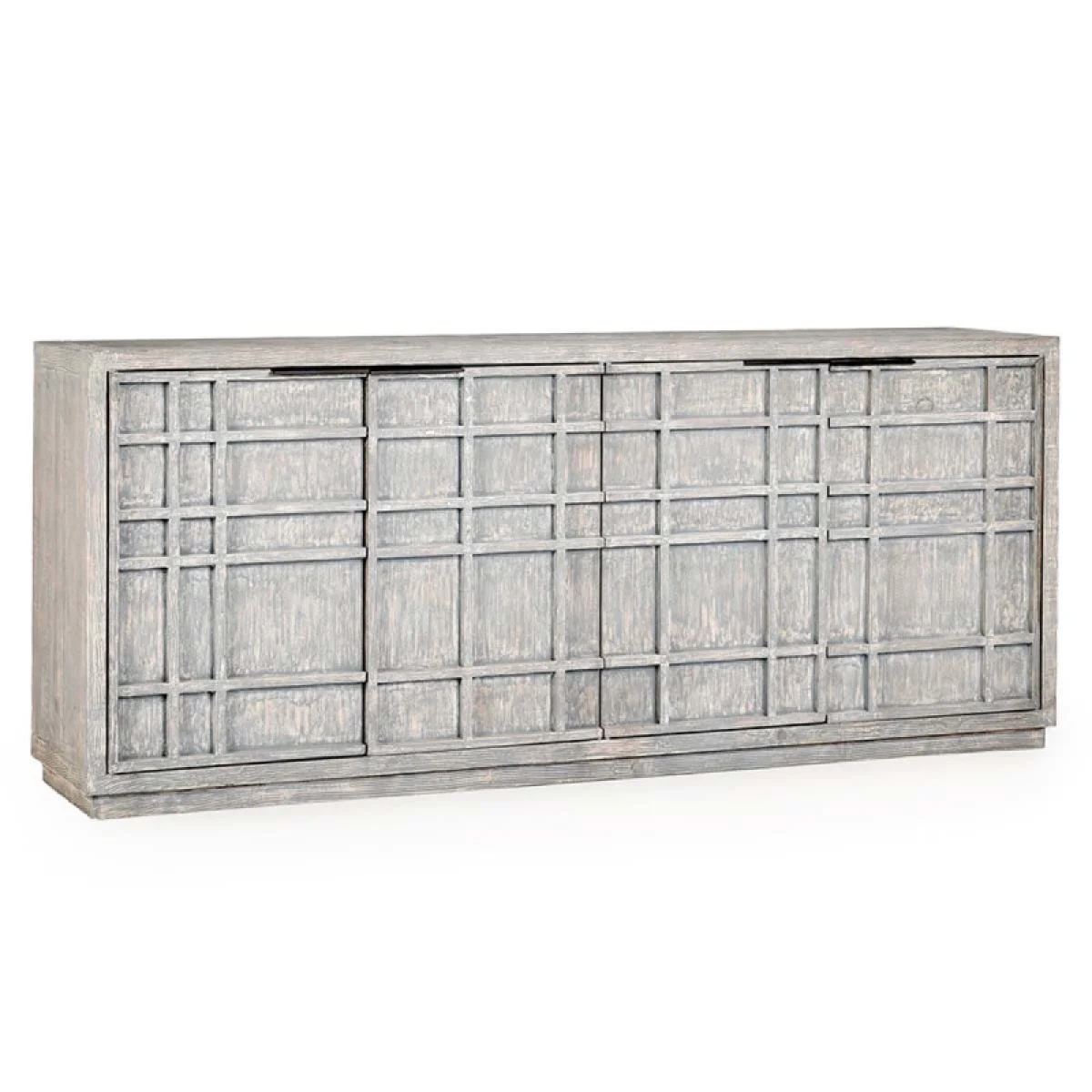 Chandler Solid Wood 4dr Cabinet Dining Storage Antique Blue 4