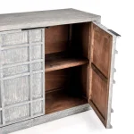 Chandler Solid Wood 4dr Cabinet Dining Storage Antique Blue 22