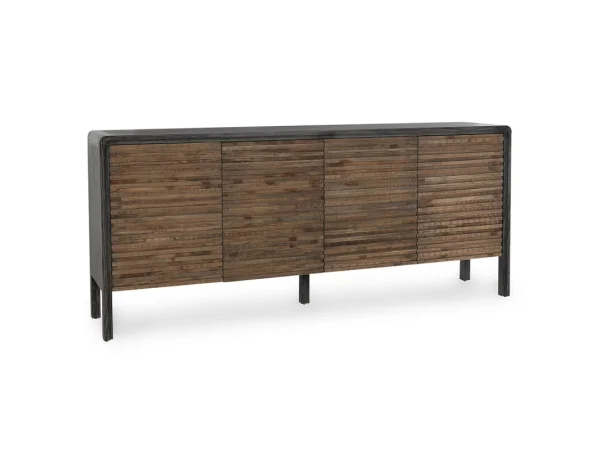 Elodie Solid Wood 4dr Cabinet Dining Storage black