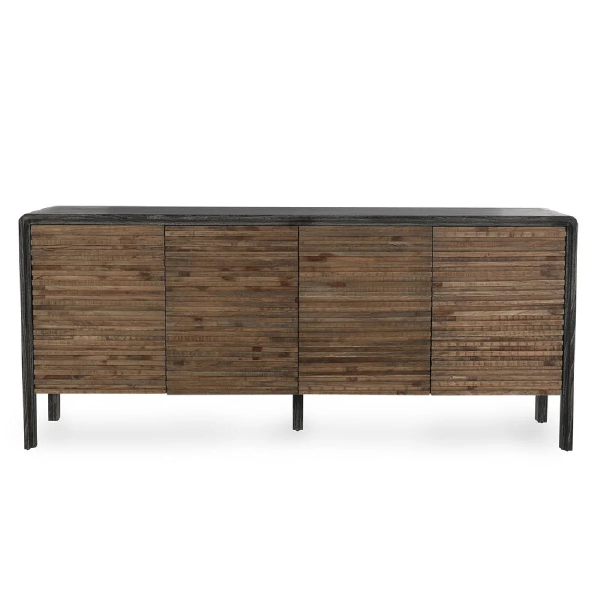 Elodie Solid Wood 4dr Cabinet Dining Storage black 6
