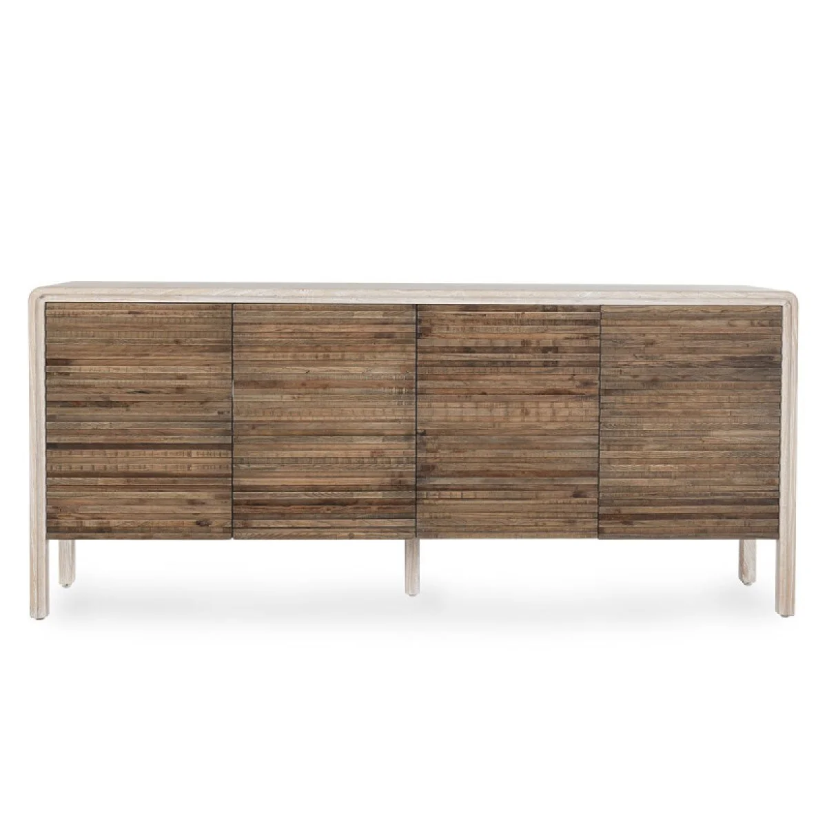 Elodie Solid Wood 4dr Cabinet – Beige-natural Dining Storage Beige/Natural 6