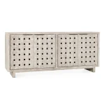 Bast Solid Wood 4dr Cabinet – Timeworn Cream Dining Storage Classic Home 16
