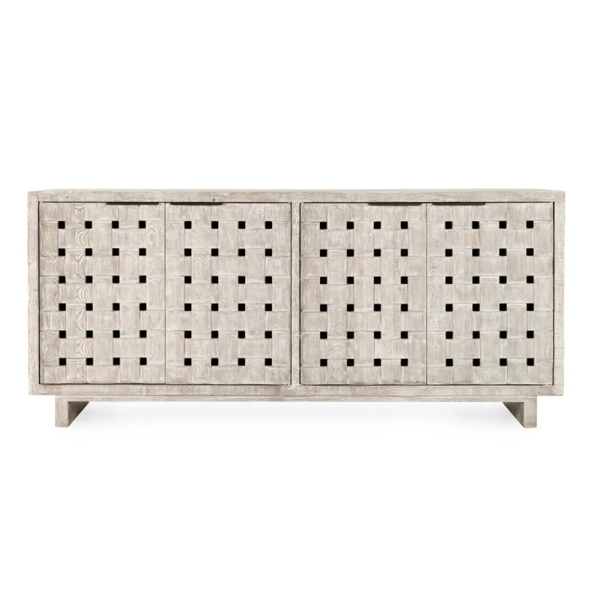 Bast Solid Wood 4dr Cabinet – Timeworn Cream Dining Storage Classic Home 6